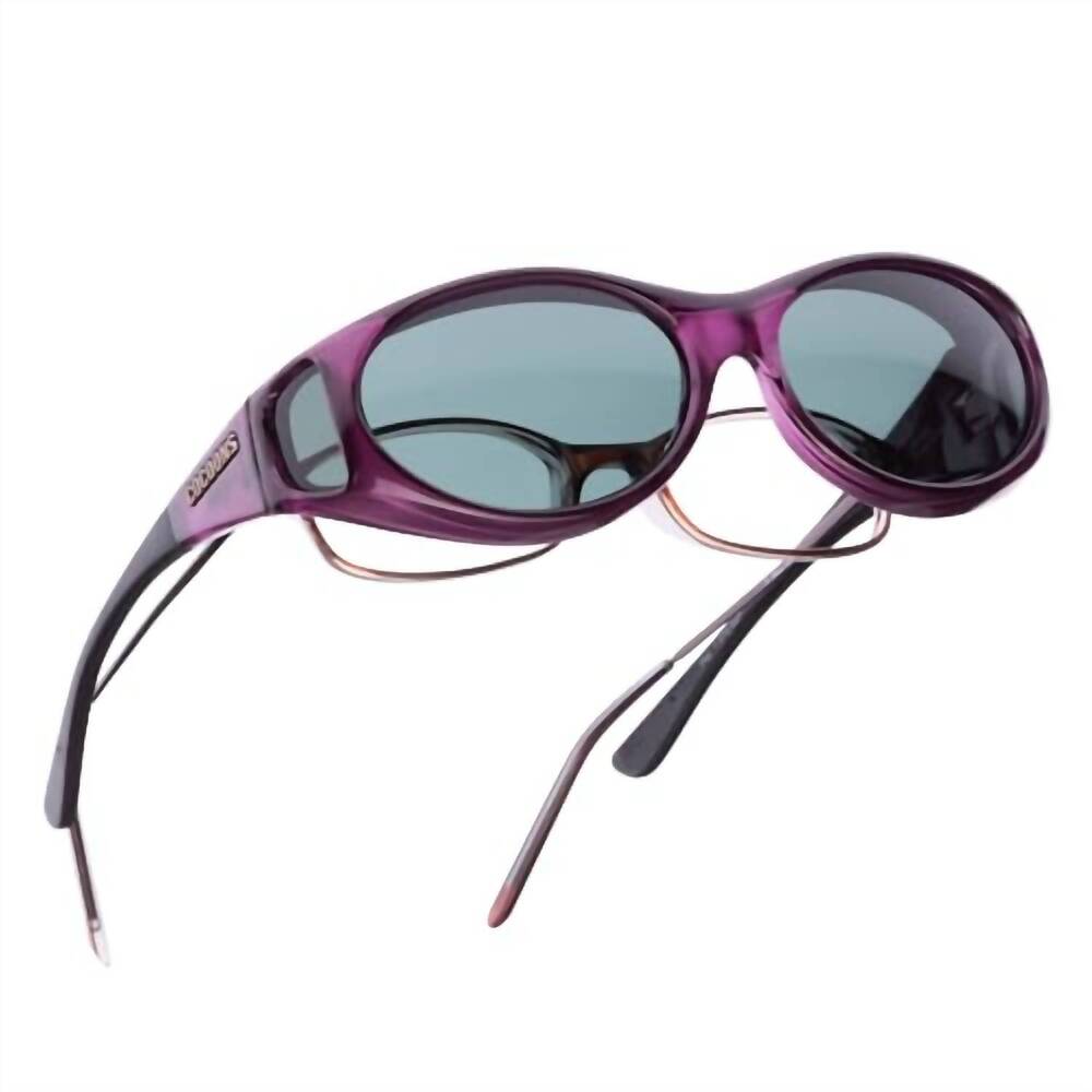 NEW COCOONS unisex stream line s fit over sunglasses in amethyst/gray